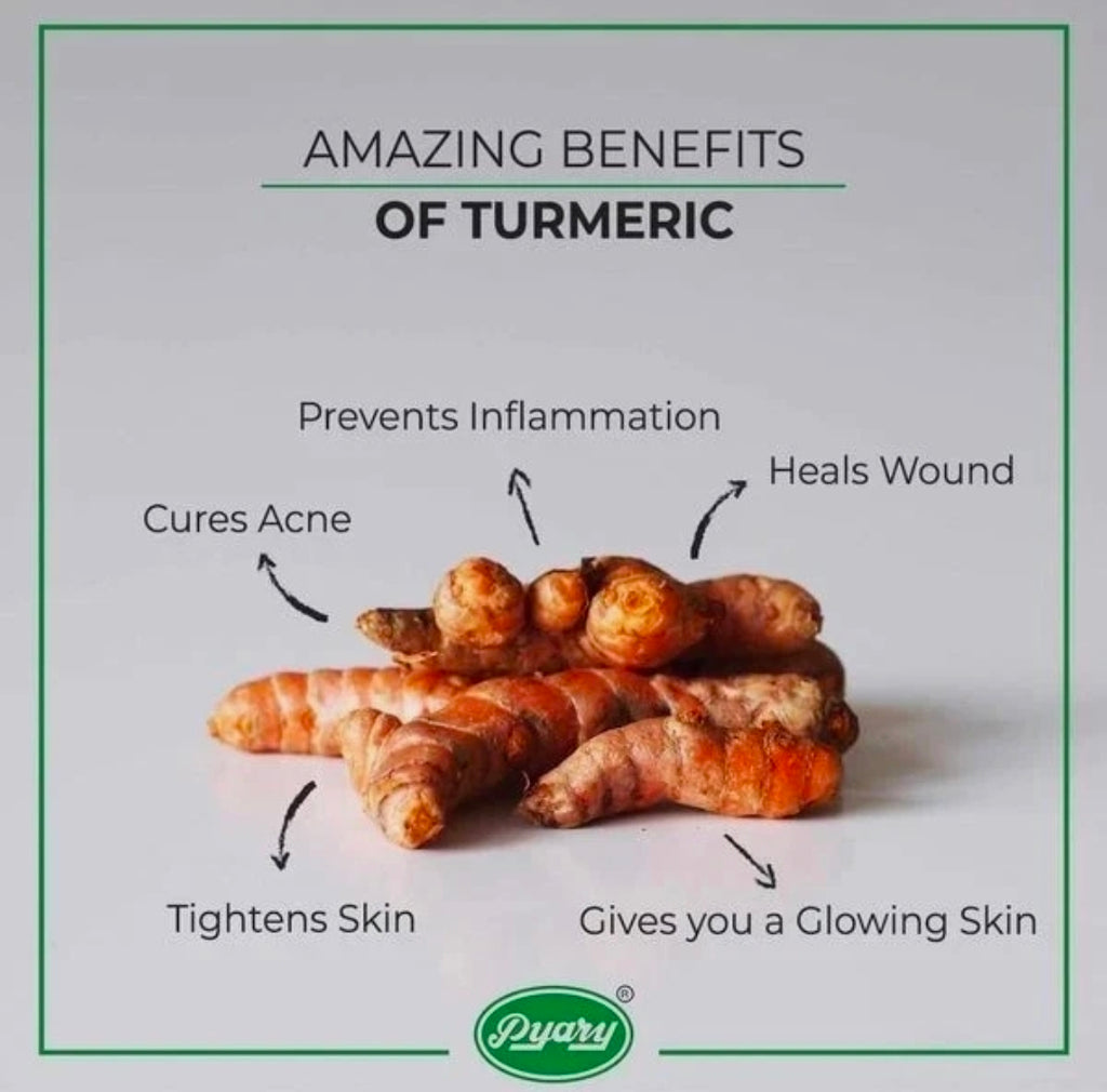 Pyary Ayurvedic Soap Turmeric Natural 100% Vegetable 75g* ( pack of 3)