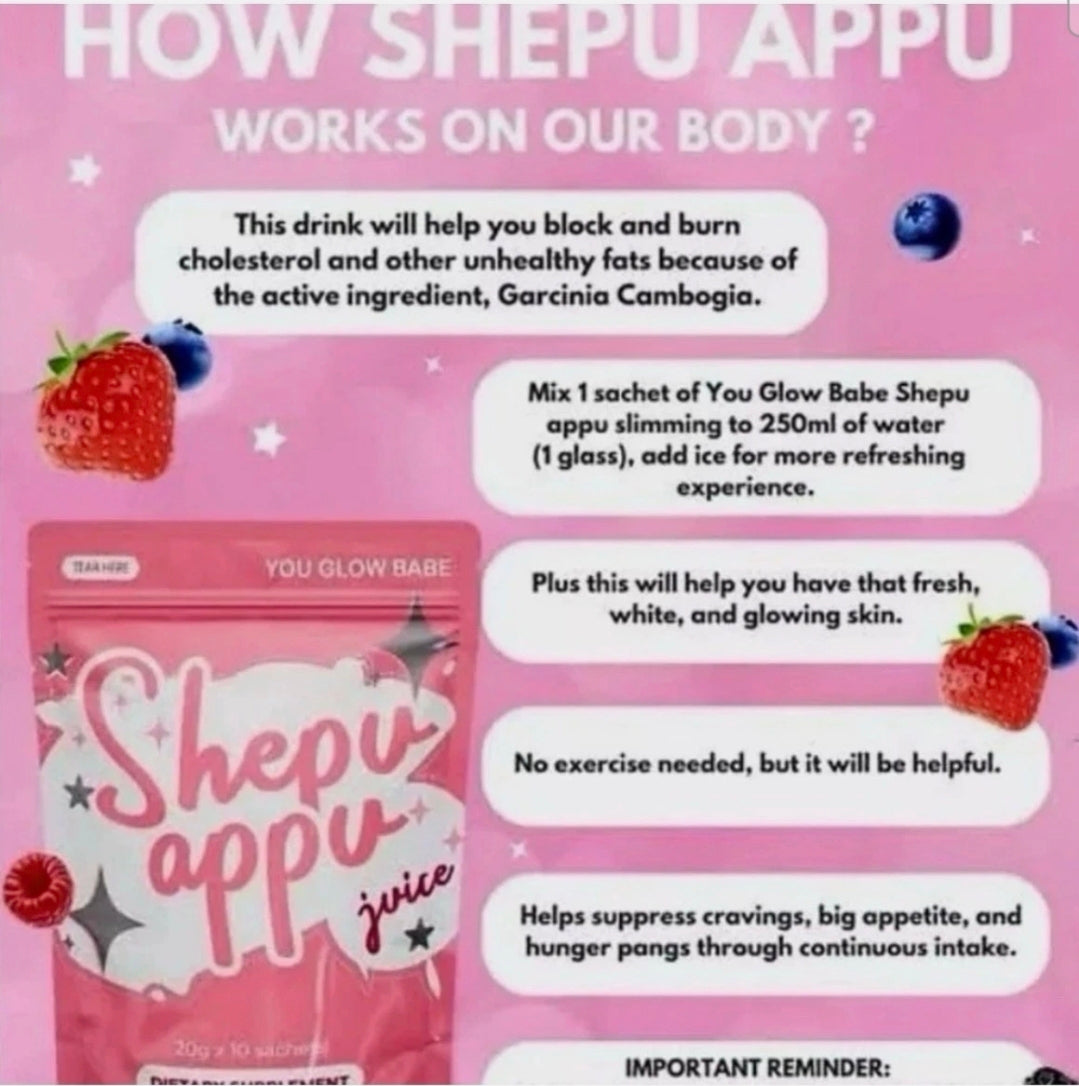 You Glow Babe - SHEPU APPU Juice Powder Mix (10 Sachets) 15g Each