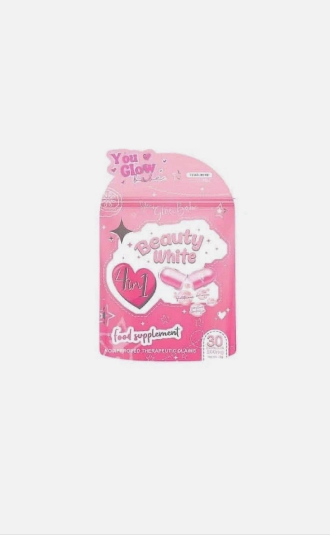 You Glow Babe BEAUTY WHITE Glutathione Capsules, Japan Formula 30 count