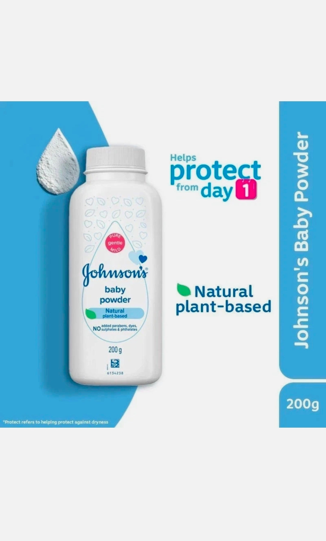 Johnson's Baby Powder, Original, 200g TALC