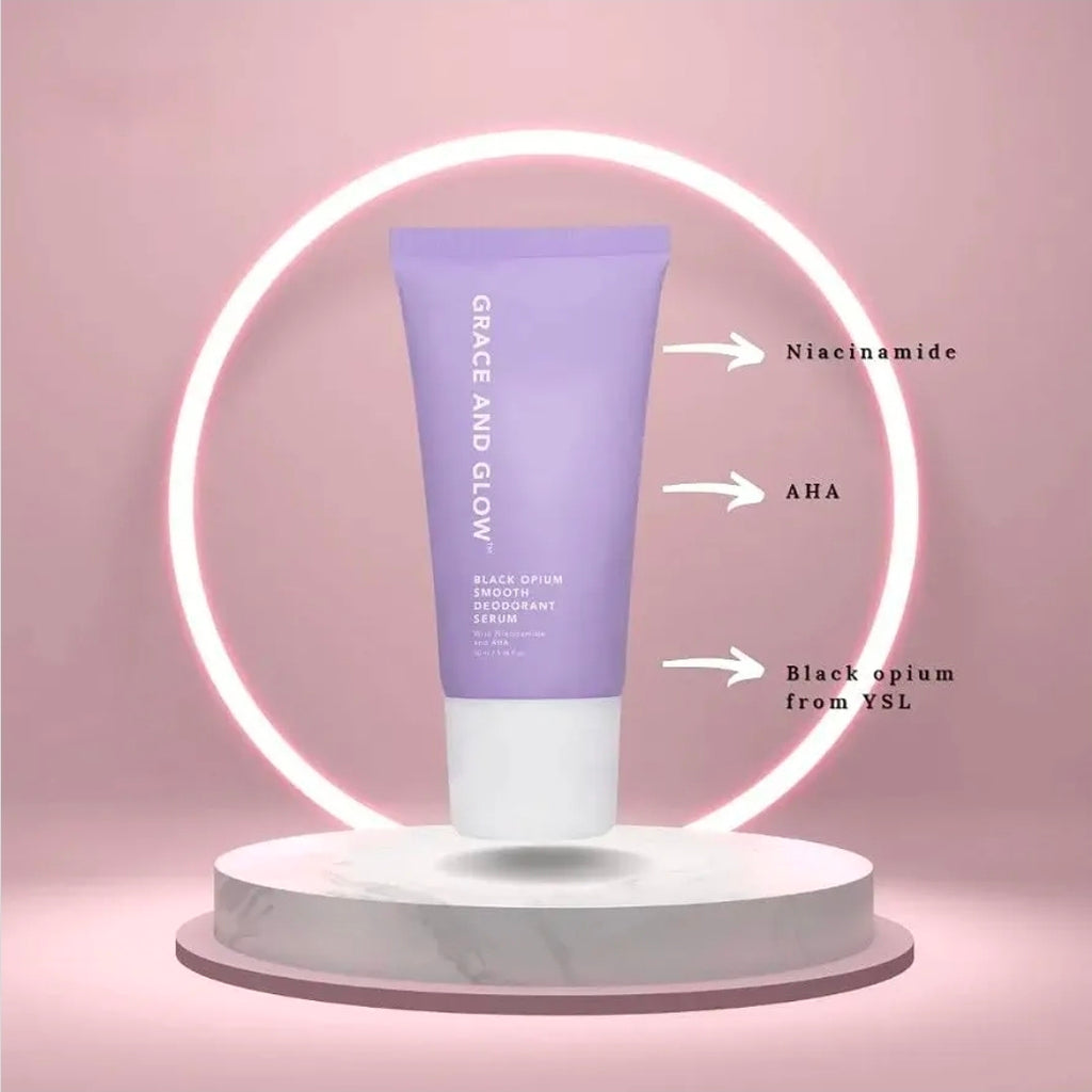 Grace and Glow Bright & Smooth Deodorant Serum with Niacinamide and AHA - 50ml