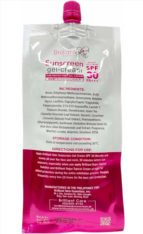 Brilliant Skin Essentials Sunscreen Gel-Cream UVA/UVB Protection SPF 30, 50g, 1.7 Ounce (Pack of 1)