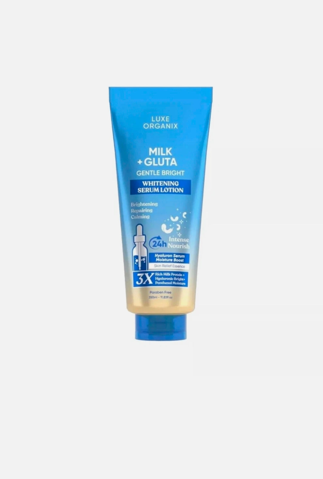 Luxe Organix Milk + Gluta Gentle Bright Whitening Serum Lotion 350ml