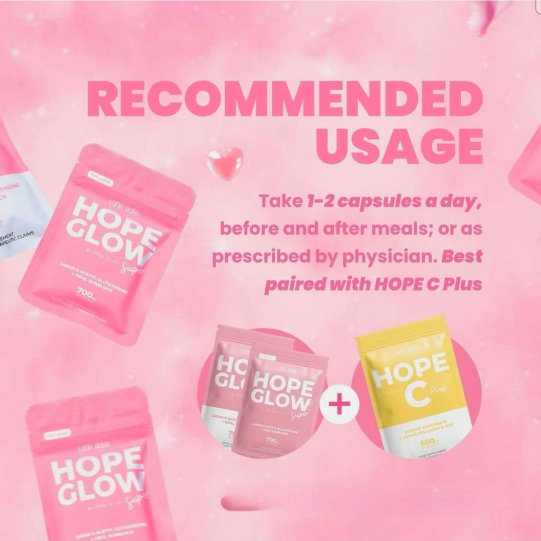 Luna Aura HOPE GLOW Super 700mg (60 Capsules)