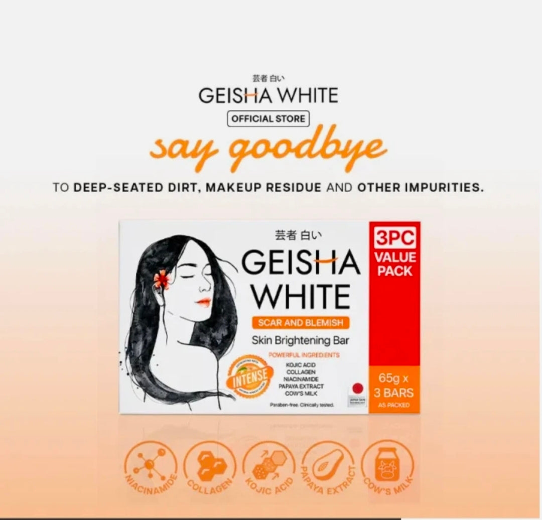 Geisha White Intense Exfoliating Kojic Bar 3x65g