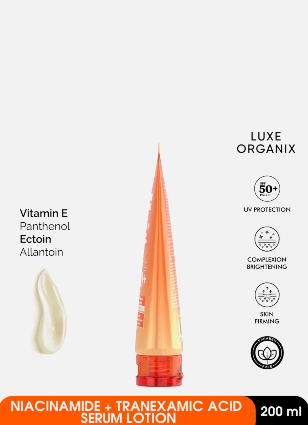 Luxe Organix Niacinamide + Tranexamic Acid Youthful Glow Whitening Serum Lotion