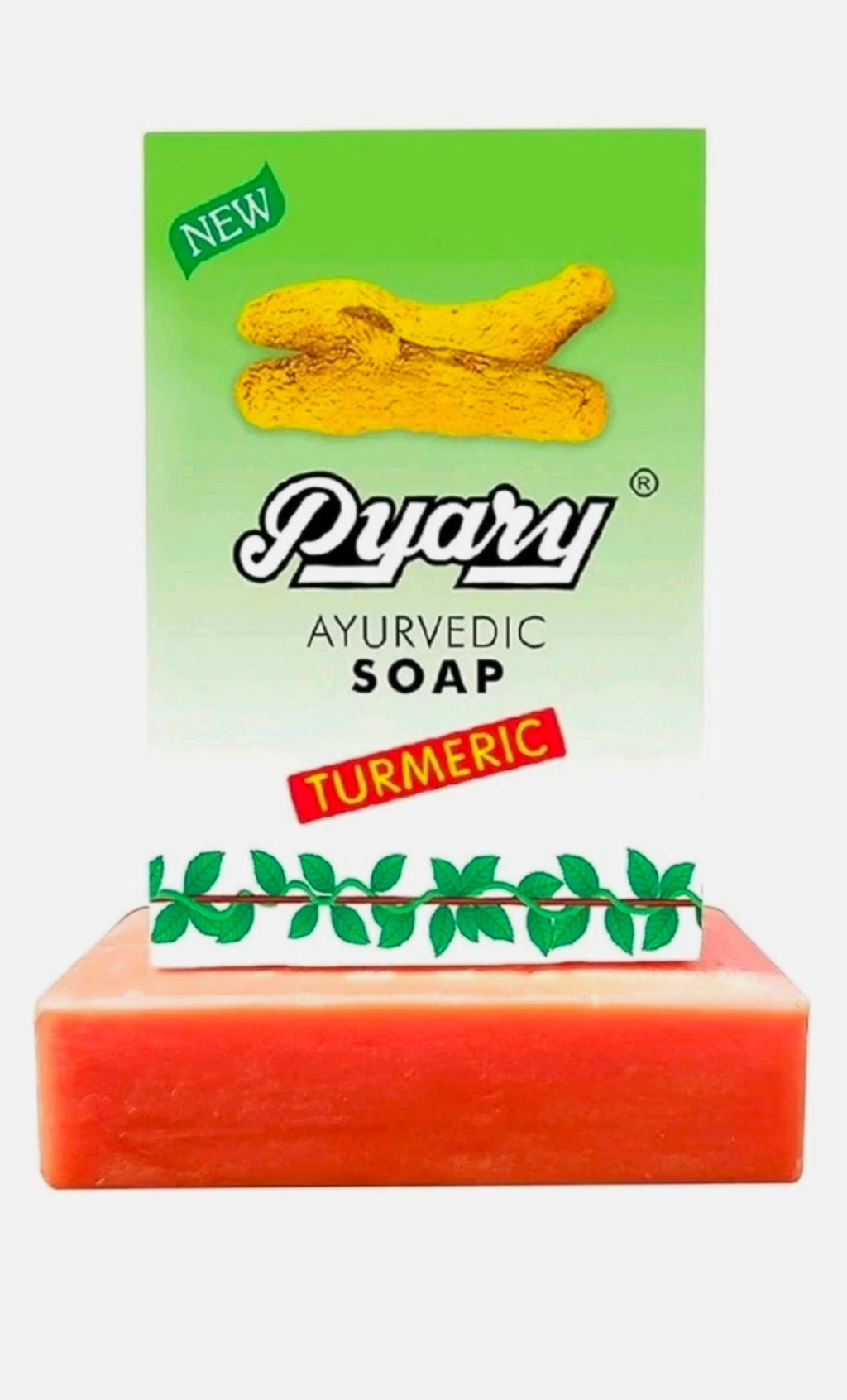 Pyary Ayurvedic Soap Turmeric Natural 100% Vegetable 75g* ( pack of 3)
