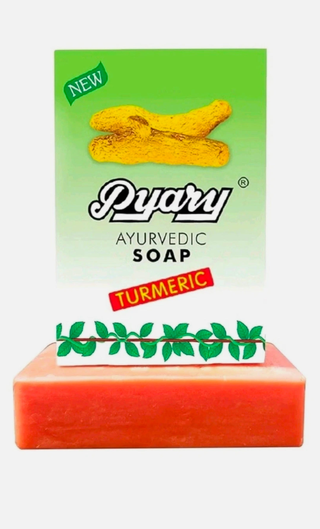 Pyary Ayurvedic Soap Turmeric Natural 100% Vegetable 75g* ( pack of 3)
